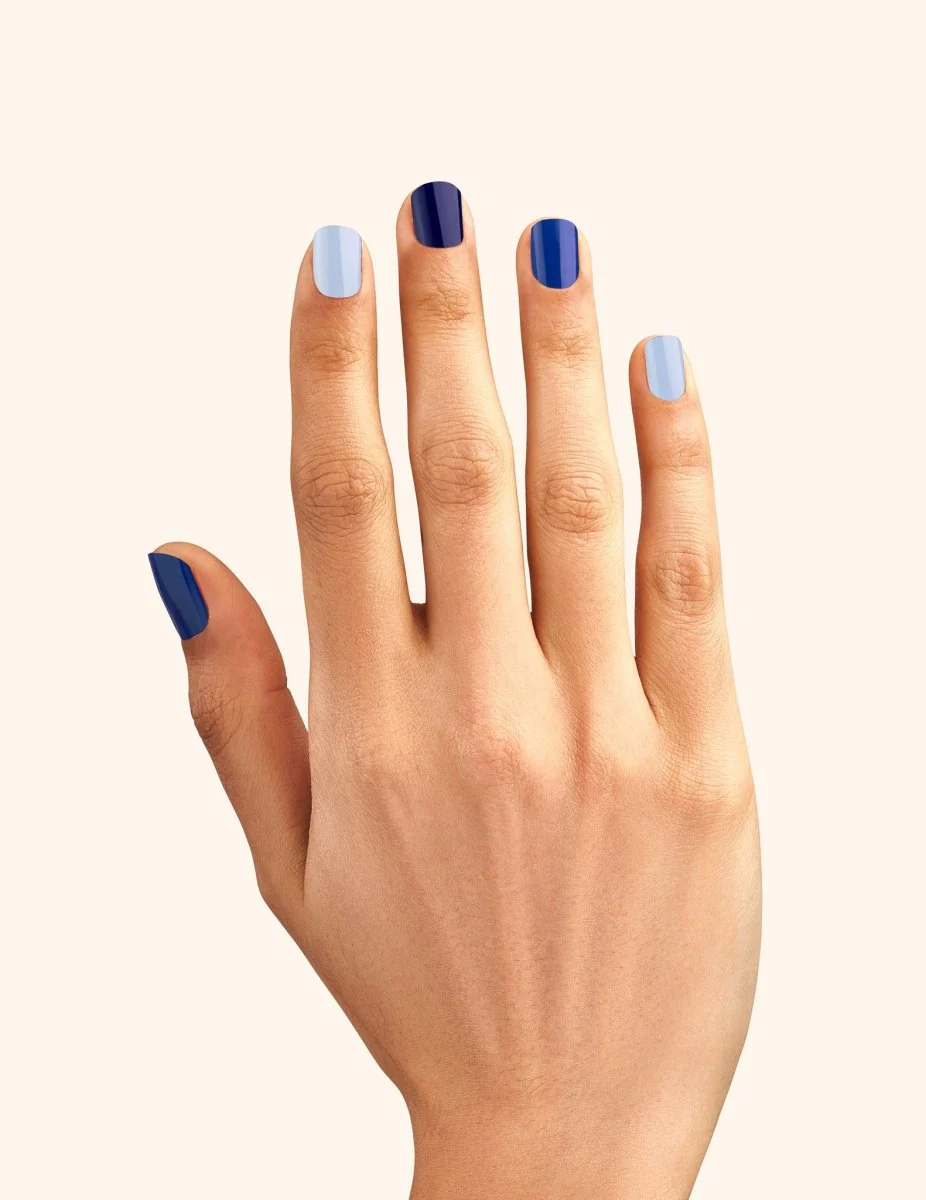 Gel Nail Strips - Denim Blue - Image 2