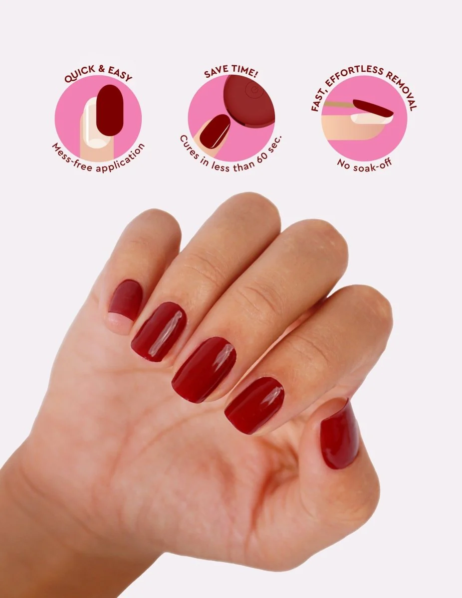 Gel Nail Strips - Rouge Dahlia - Image 2
