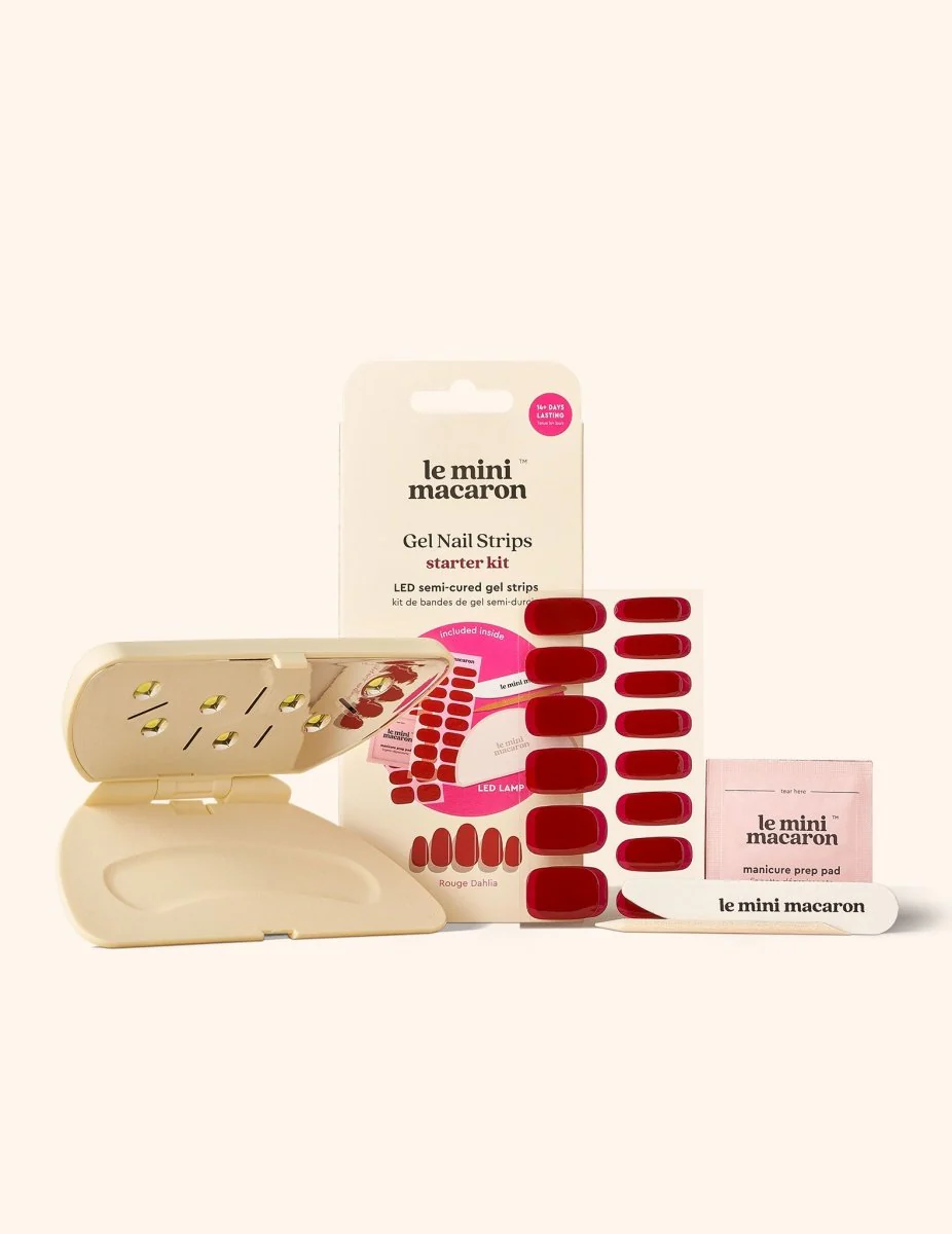 Gel Nail Strips Starter Kit - Rouge Dahlia