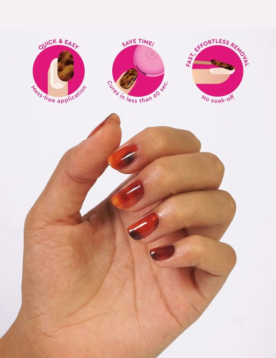 Gel Nail Strips - Tortoise Shell - Image 2
