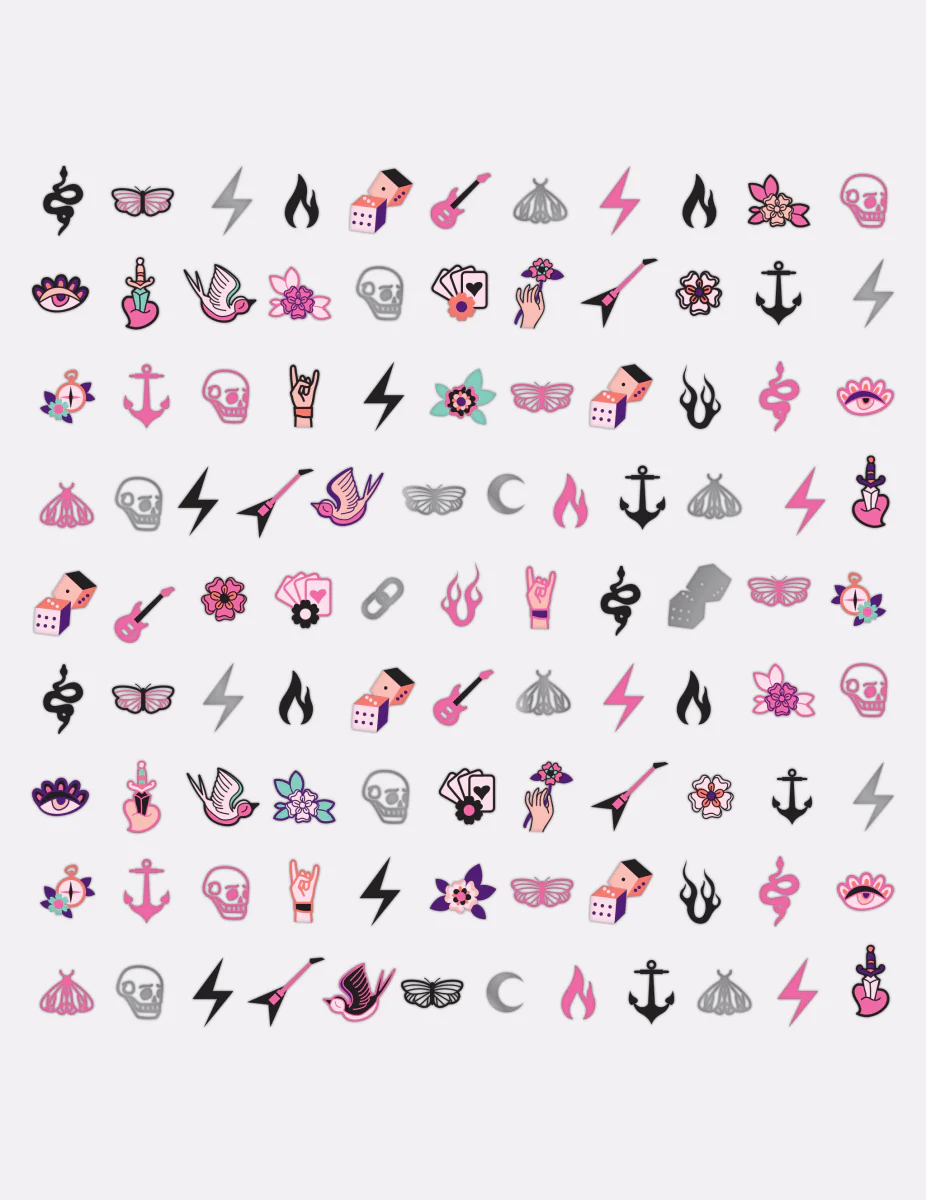 Gothic Girl - Mini Nail Stickers - Image 3