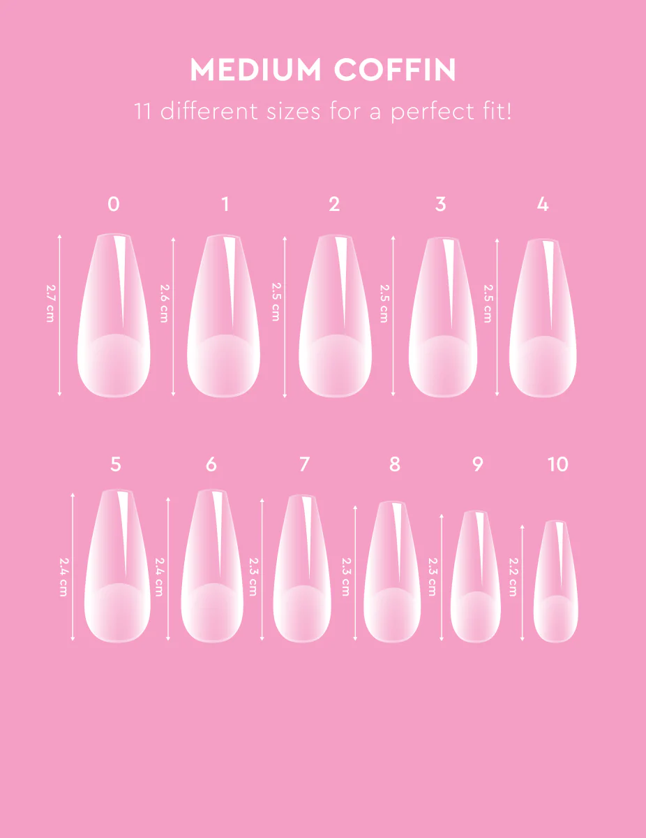 Soft Gel Tips - Medium Coffin - Image 7