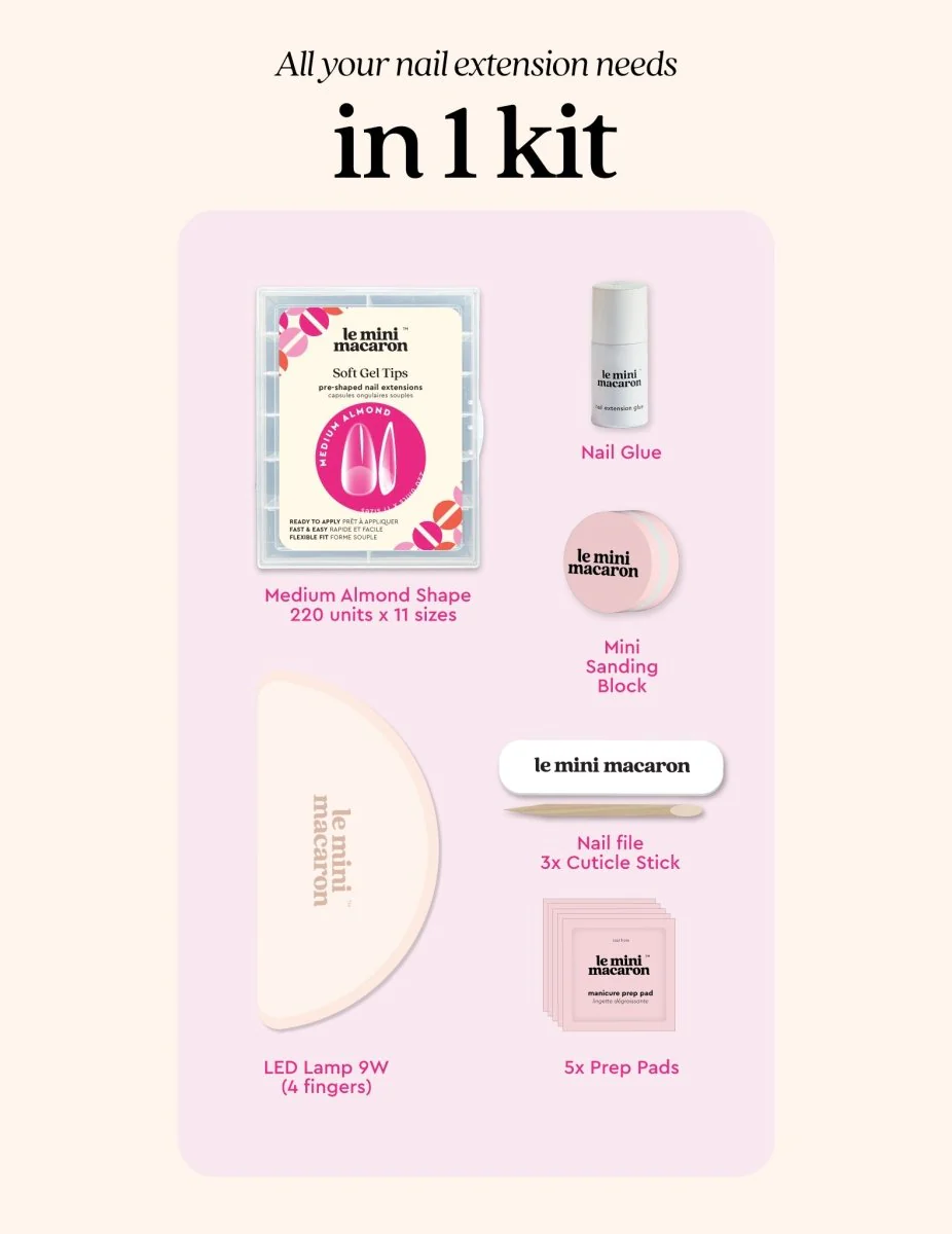 Le Soft Gel Tips - Medium Almond Starter Kit - Image 5