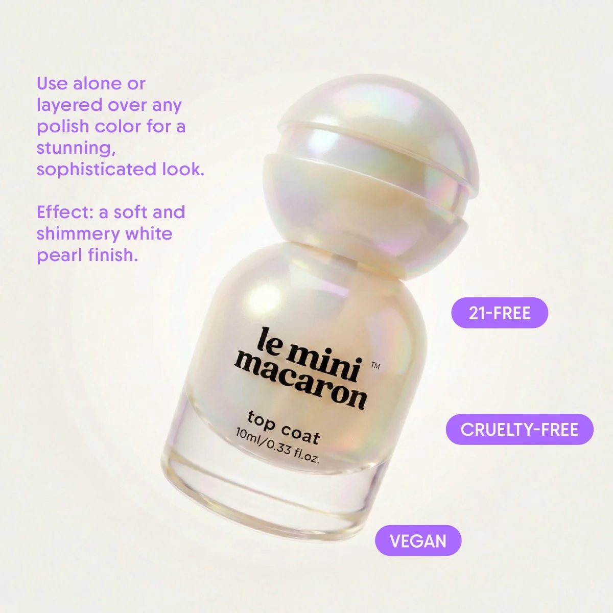 Le Sweet - Satin Pearl Top Coat - Image 4